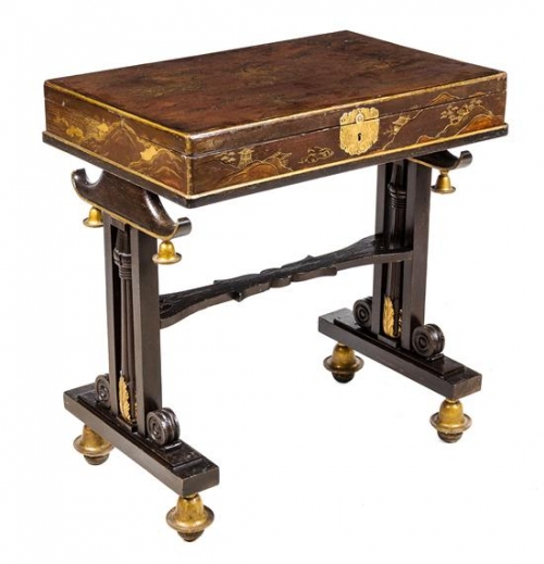 A Rare Regency Lacquered Writing Table